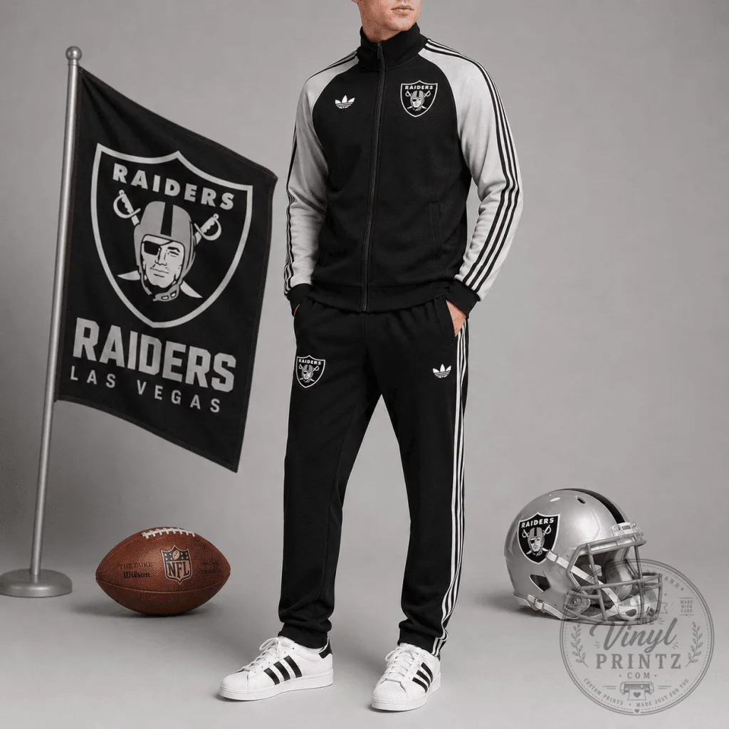 Las Vegas Raiders National Football League Adidas Track Jacket Full Zip Las Vegas Raiders National Football League Adidas Track Jacket Full Zip