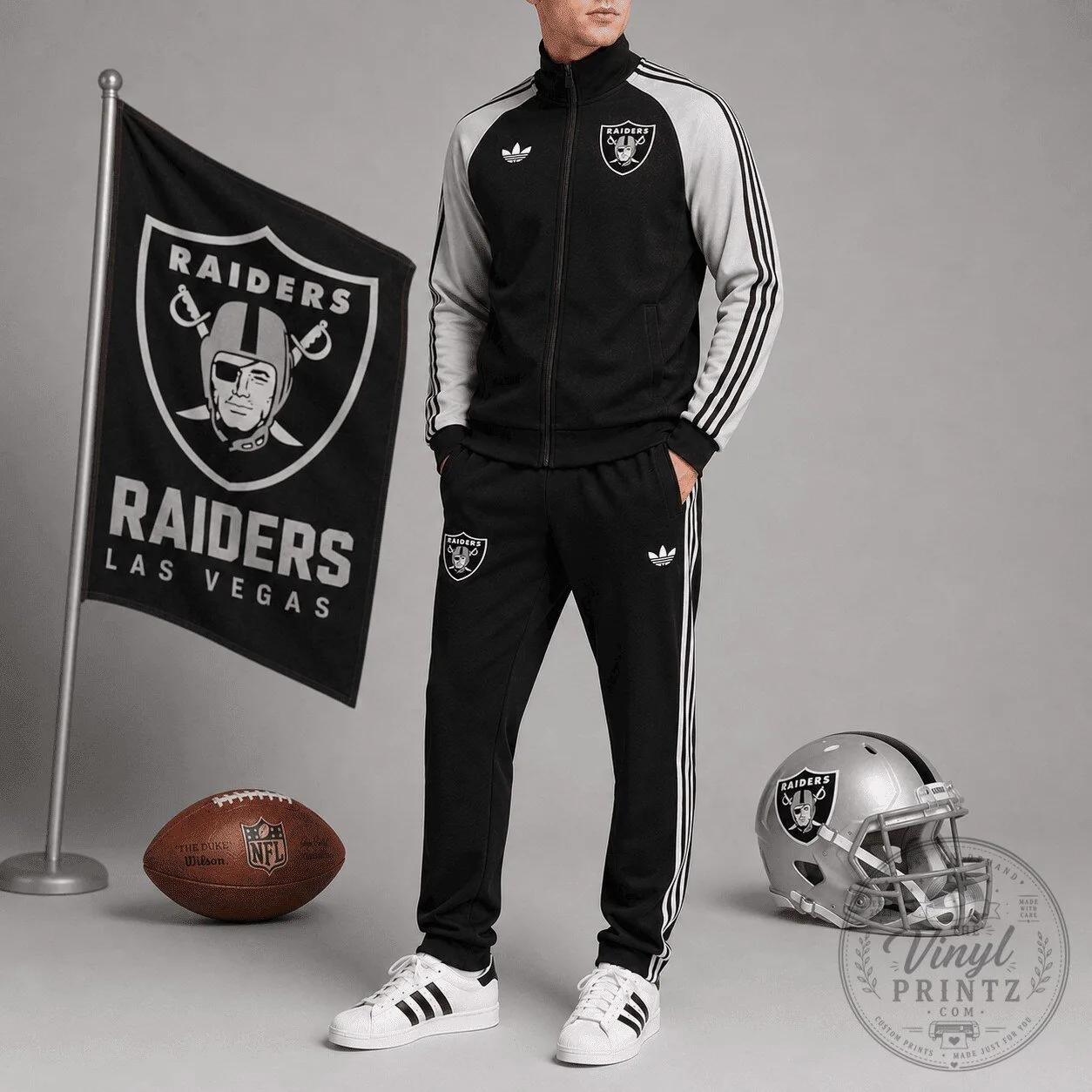 Las Vegas Raiders National Football League Adidas Track Jacket Full Zip