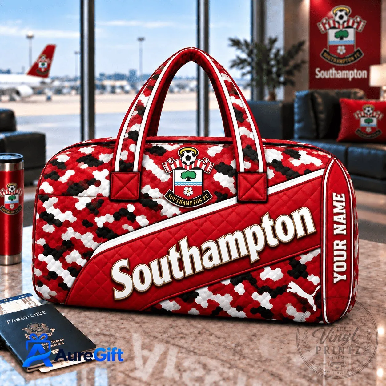 Southampton Football Club Personalized Quilted Duffel Bag 5 Southampton Football Club Personalized Quilted Duffel Bag