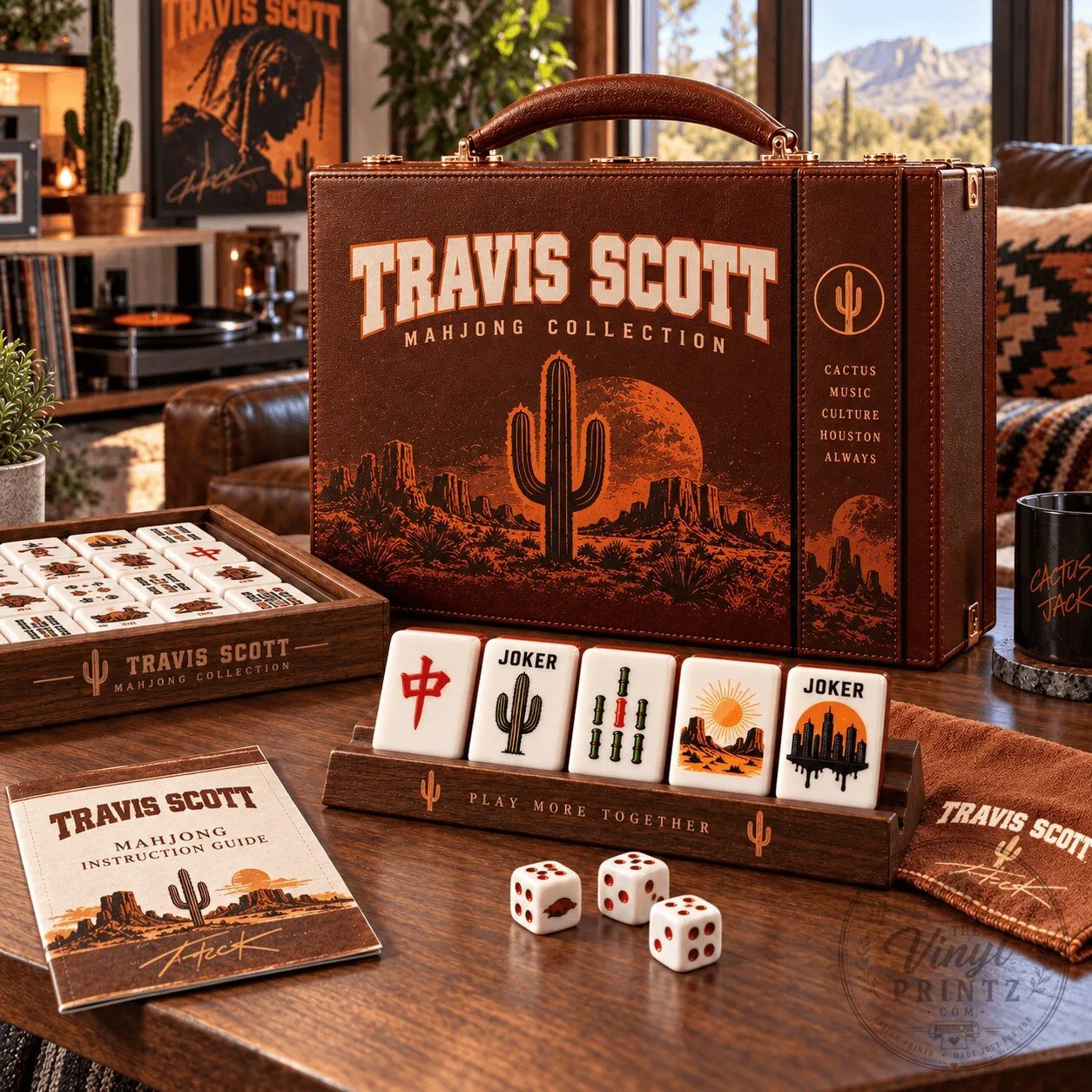 Travis Scott Cactus Jack Mahjong Game Set with Carrying Case