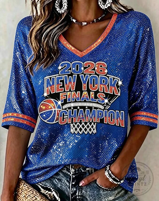 New York Finals Champion 2026 Basketball Fan Shirt for Women