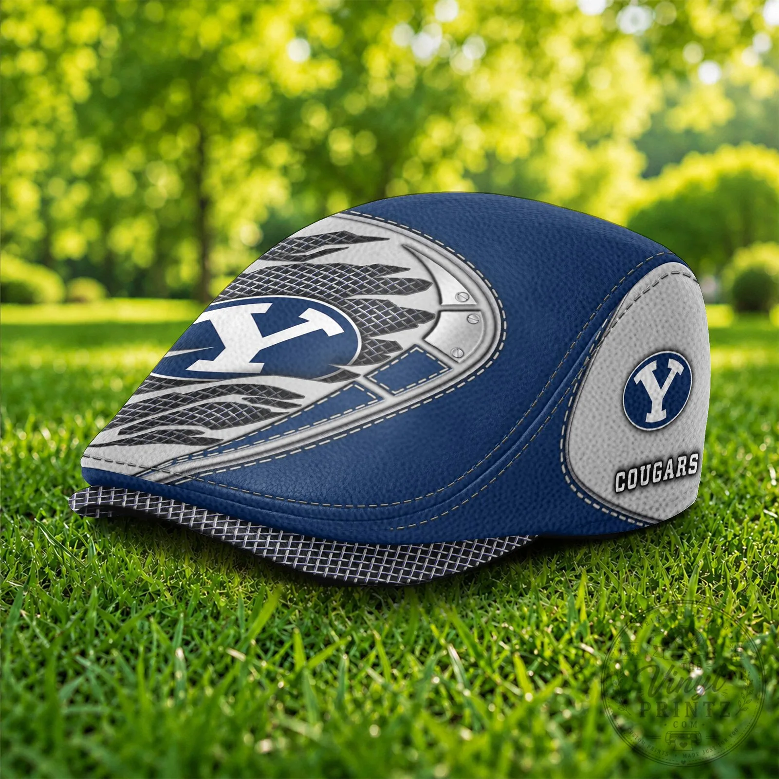 BYU Cougars NCAA Team Logo Golf Flat Cap for Men and Women