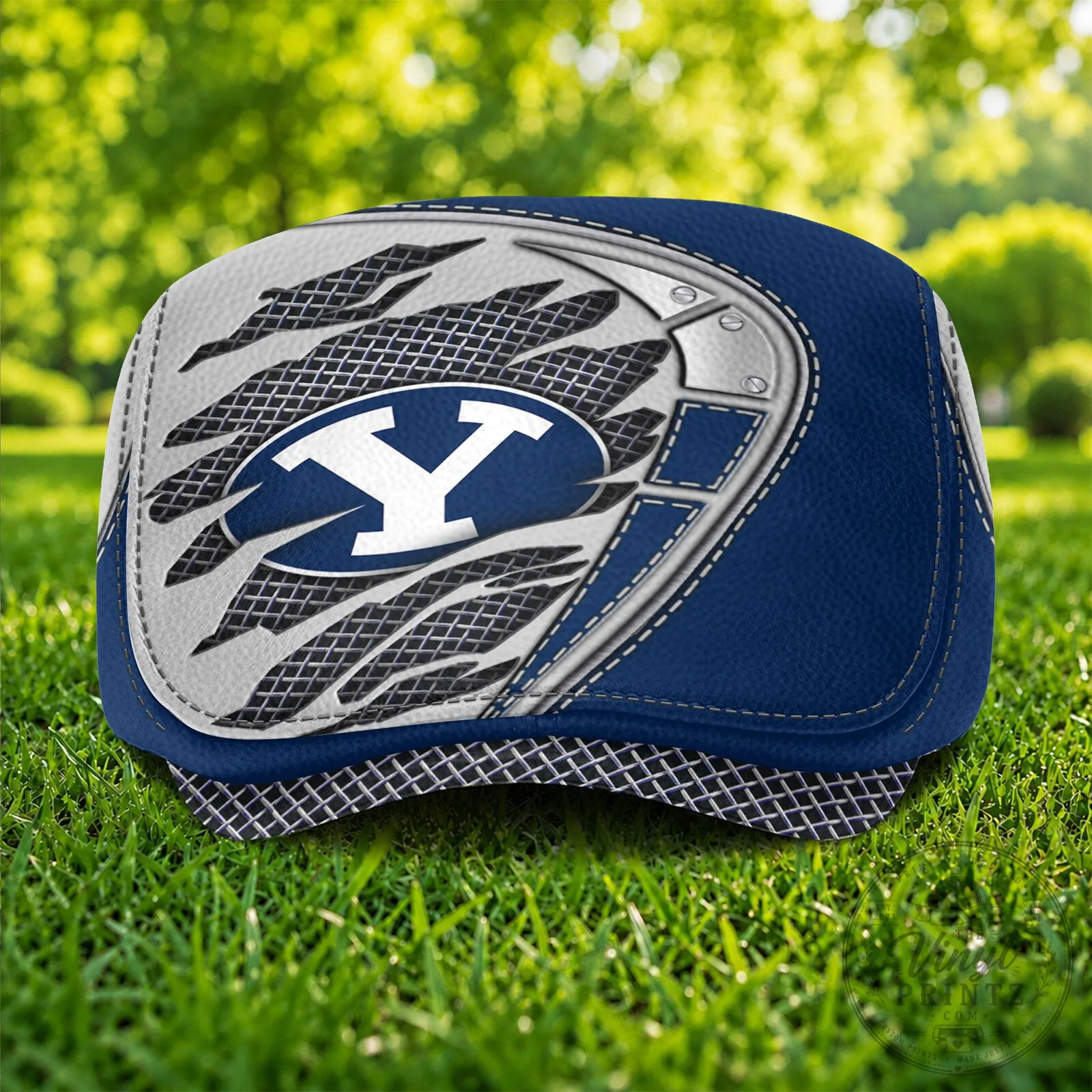 BYU Cougars NCAA Team Logo Golf Flat Cap for Men and Women 10 BYU Cougars NCAA Team Logo Golf Flat Cap for Men and Women