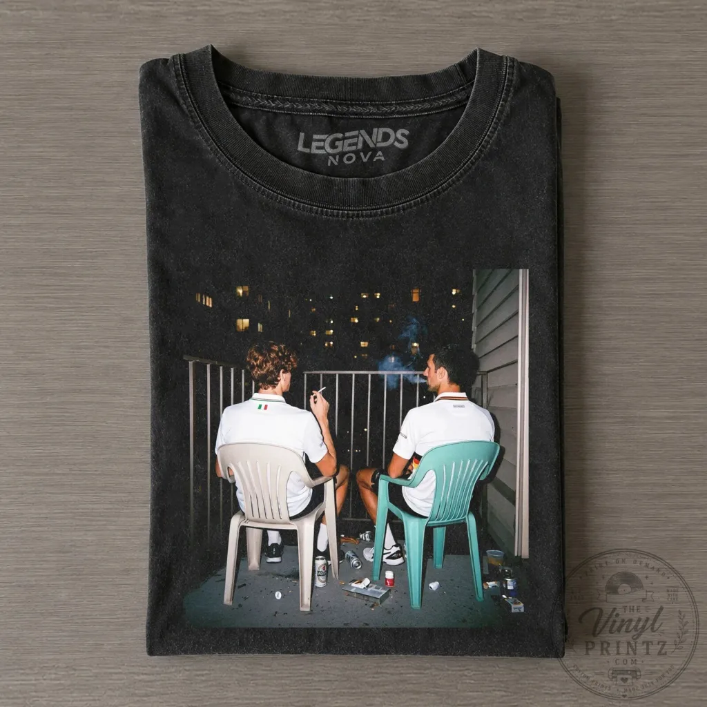 Novak Djokovic and Jannik Sinner Tennis Legends T-Shirt