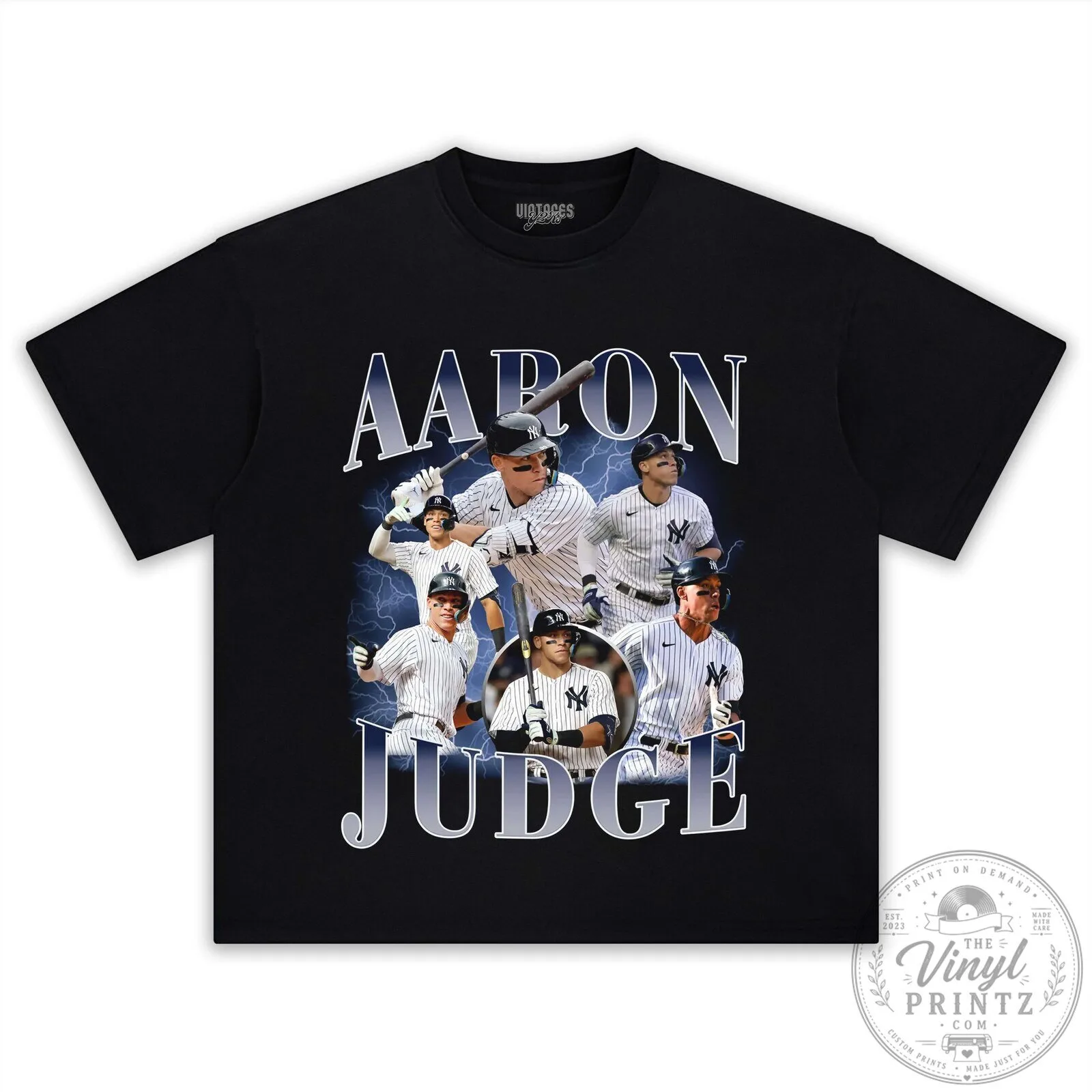 New York Yankees Graphic Tee Featuring Baseball Star Aaron Judge