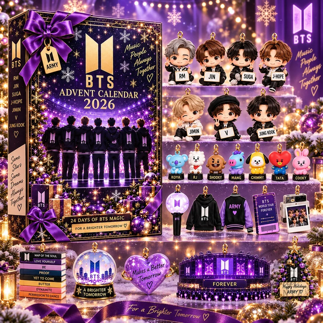 BTS K-Pop Band 2026 Advent Calendar Gift Set for Fans 5 BTS K-Pop Band 2026 Advent Calendar Gift Set for Fans