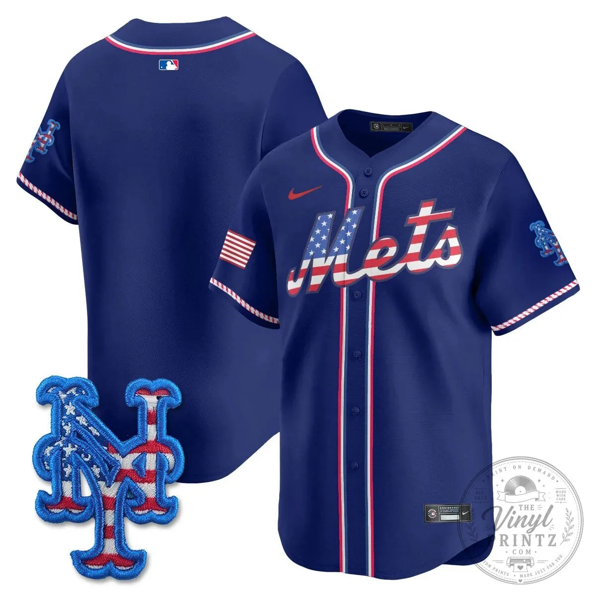 New York Mets Edwin Diaz Fourth of July Baseball Jersey 39 New York Mets Edwin Diaz Fourth of July Baseball Jersey