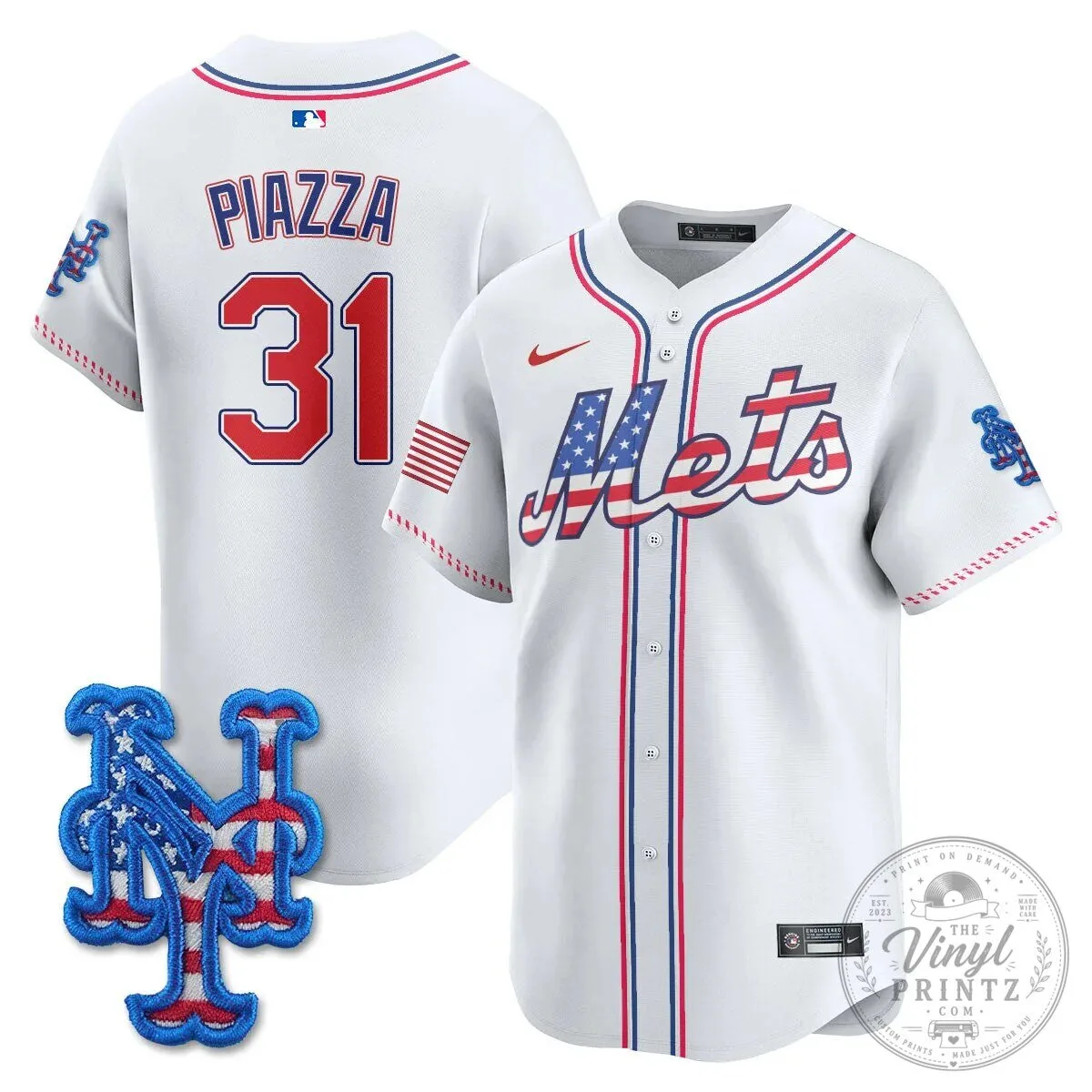 New York Mets Edwin Diaz Fourth of July Baseball Jersey 67 New York Mets Edwin Diaz Fourth of July Baseball Jersey