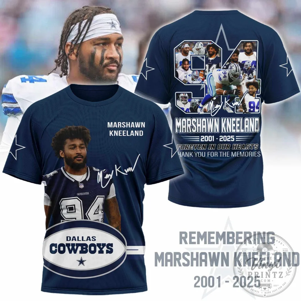 Marshawn Kneeland Dallas Cowboys Number 94 Memorial Edition T-Shirt