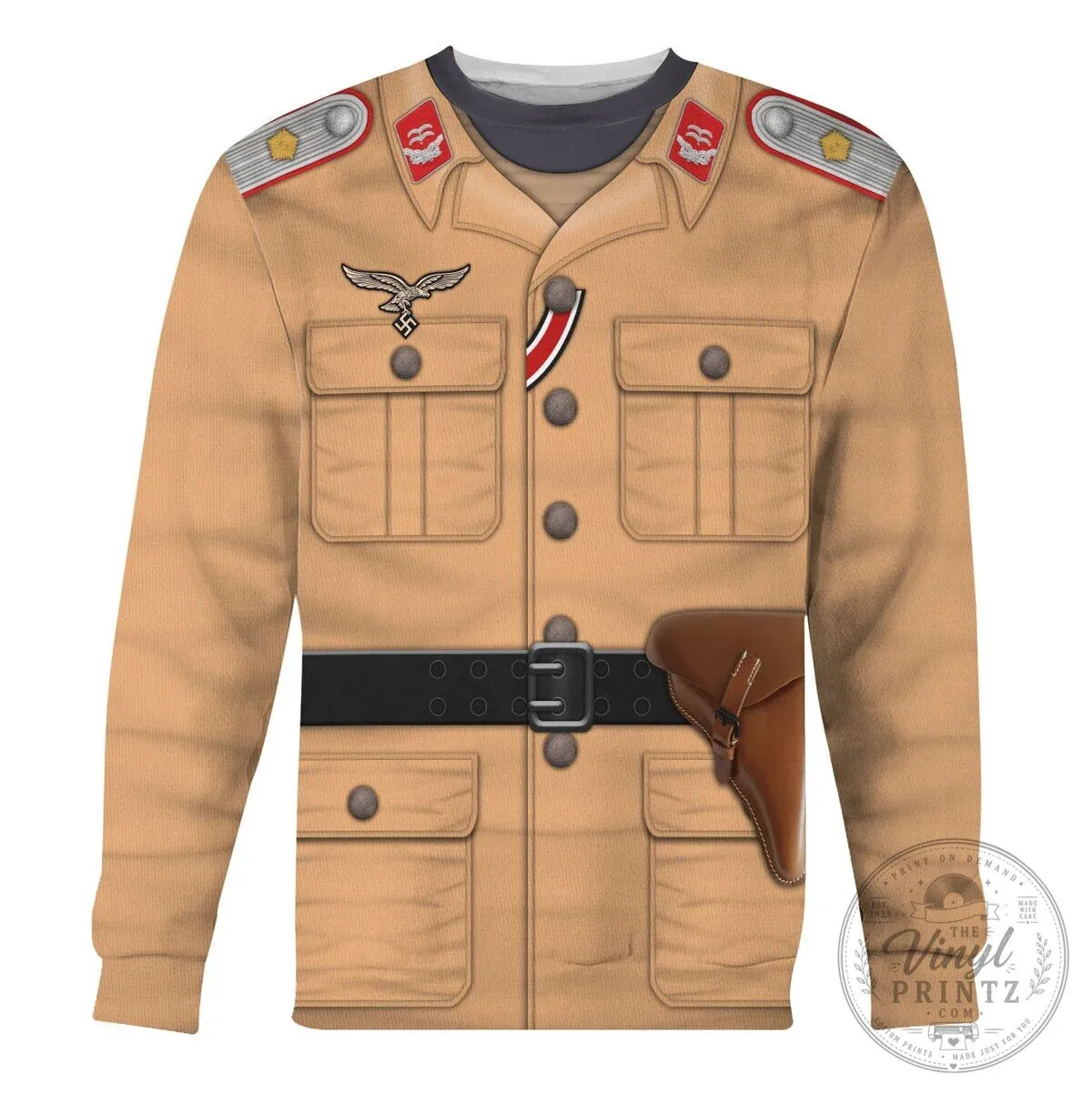 World War II Luftwaffe Tropical Uniform Artillery Lieutenant Costume Hoodie 20 World War II Luftwaffe Tropical Uniform Artillery Lieutenant Costume Hoodie