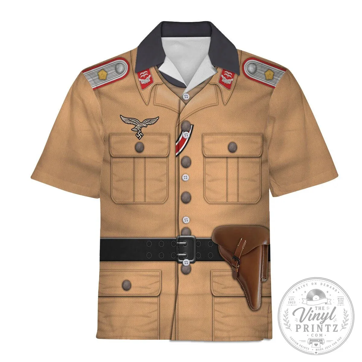 World War II Luftwaffe Tropical Uniform Artillery Lieutenant Costume Hoodie 23 World War II Luftwaffe Tropical Uniform Artillery Lieutenant Costume Hoodie