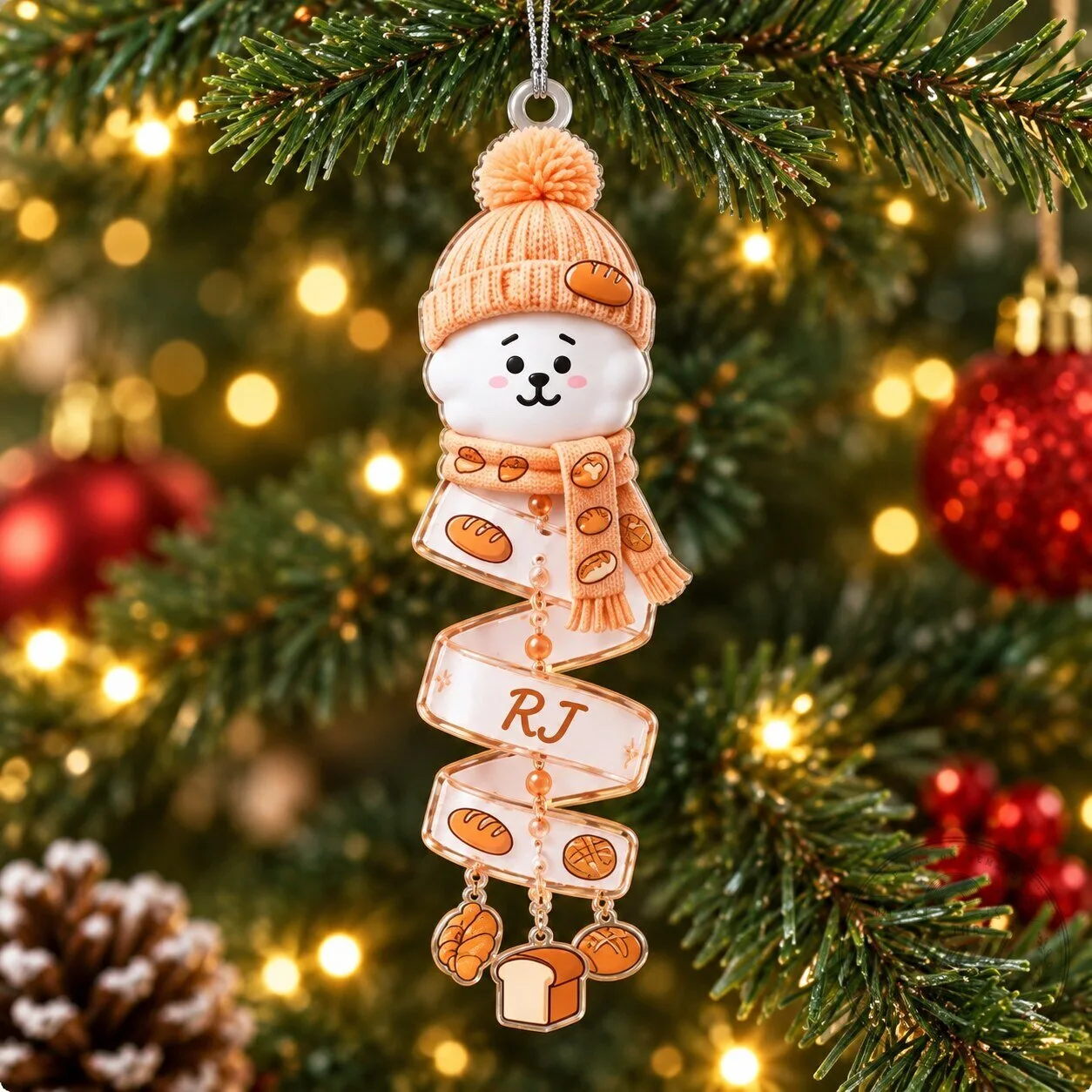 BT21 RJ Character Christmas Tree Holiday Ornament Decoration
