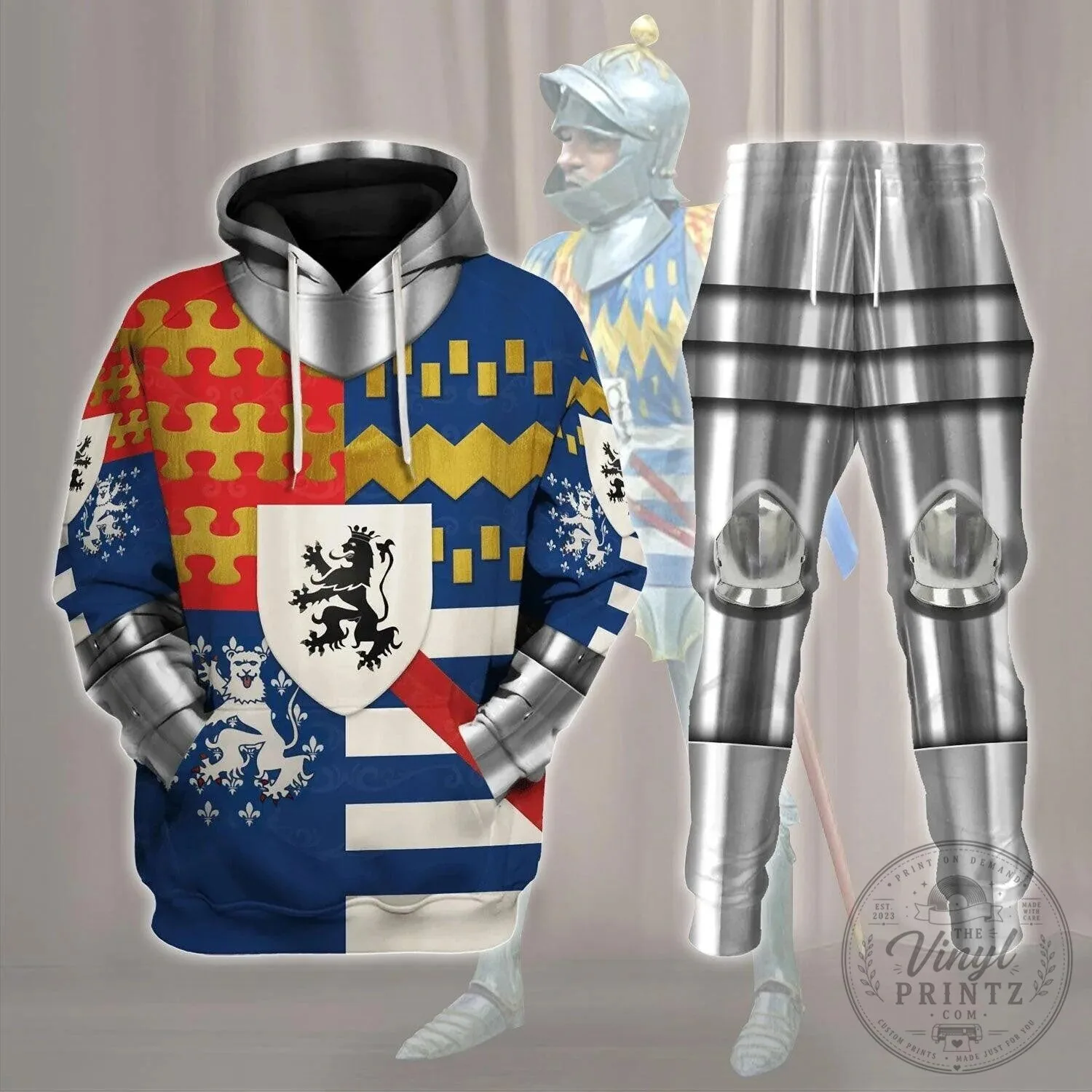 Sir Francis Lovell 1st Viscount Lovell Medieval Knight Armor Hoodie