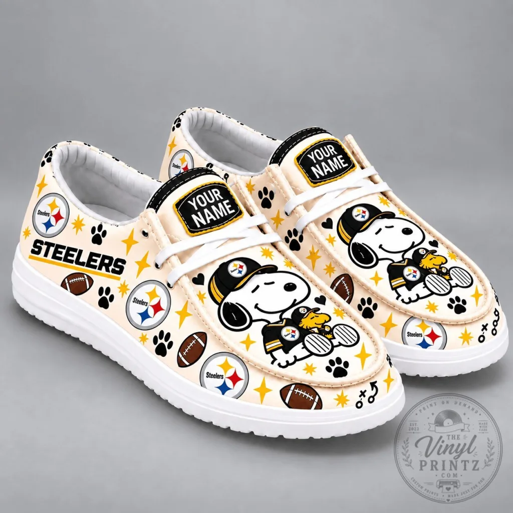 Pittsburgh Steelers Snoopy Personalized Custom Name Fan Shoes Pittsburgh Steelers Snoopy Personalized Custom Name Fan Shoes