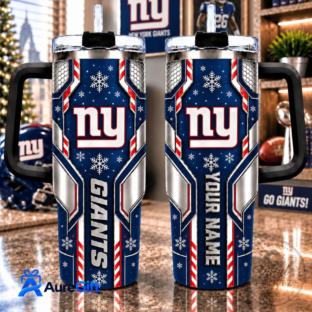 New York Giants NFL Christmas Kick Off Personalized Tumbler 40oz New York Giants NFL Christmas Kick Off Personalized Tumbler 40oz