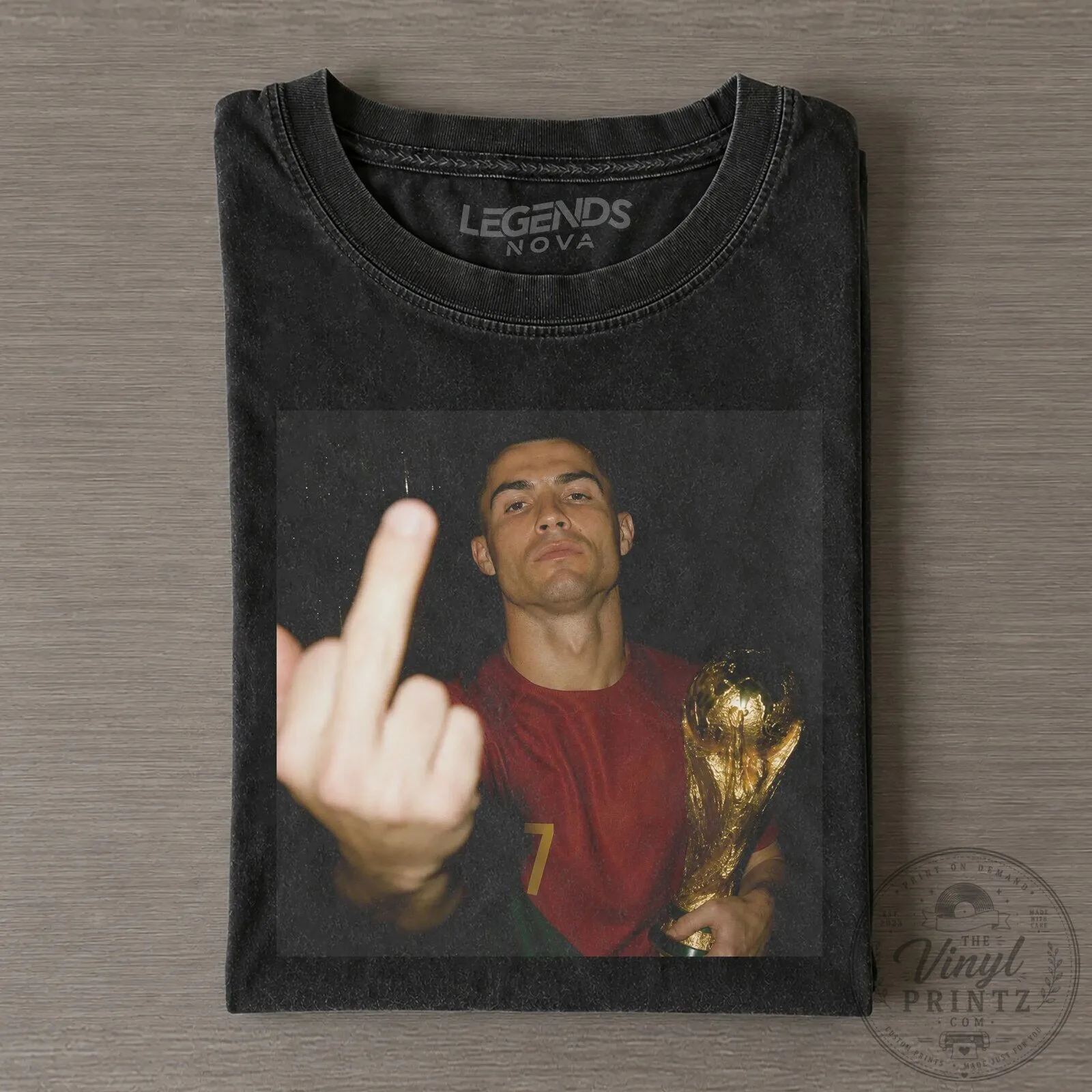Cristiano Ronaldo Middle Finger World Cup Champion T-Shirt