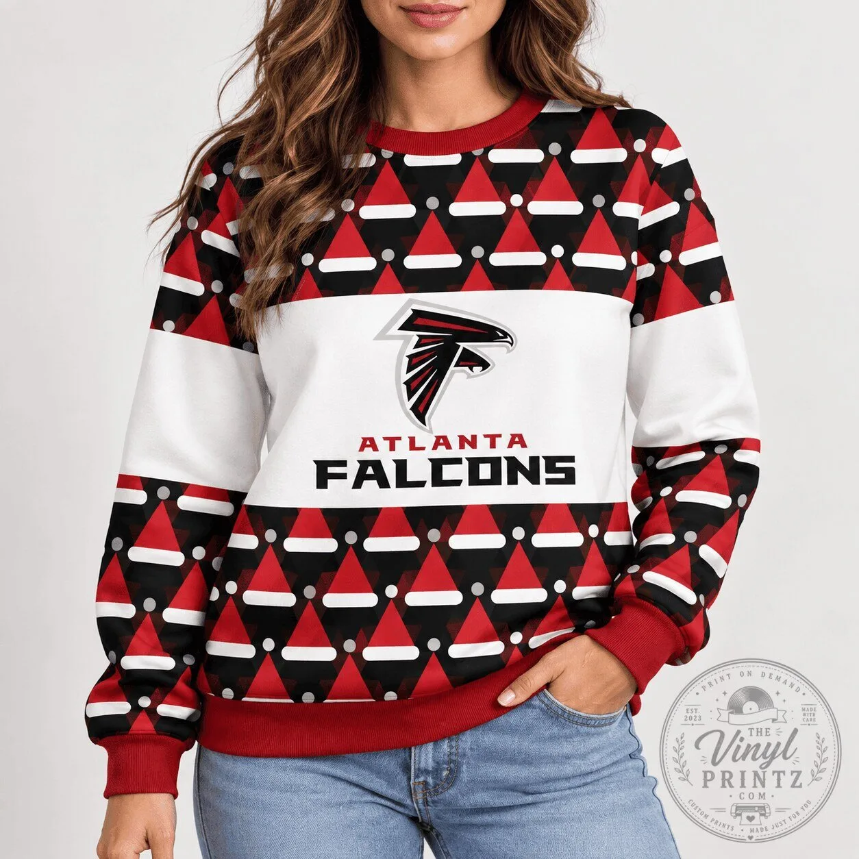 Atlanta Falcons Christmas Pattern Ugly Sweater Style Sweatshirt 1 Atlanta Falcons Christmas Pattern Ugly Sweater Style Sweatshirt