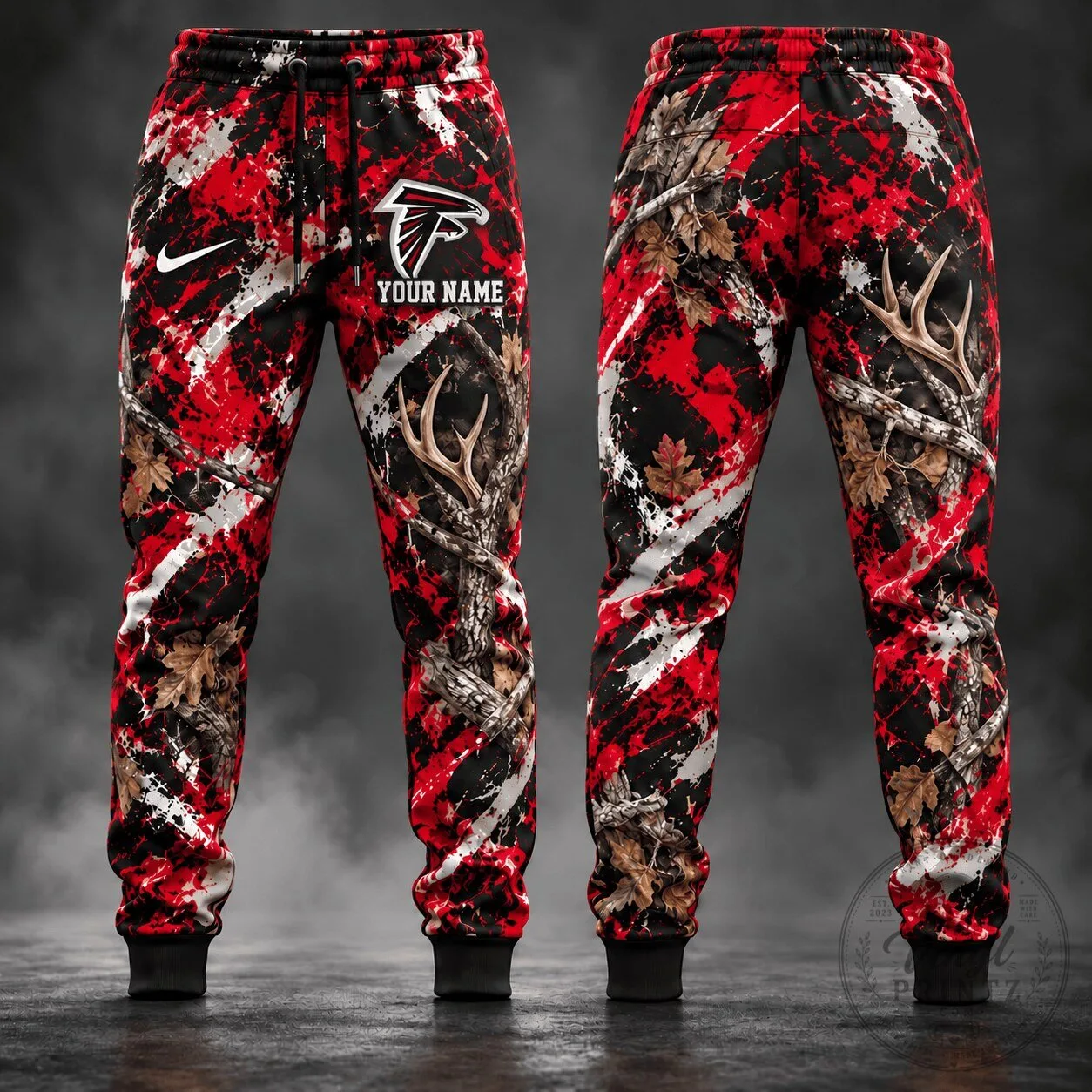Atlanta Falcons NFL Red Camouflage Hunting Personalized Jogger Pants 1 Atlanta Falcons NFL Red Camouflage Hunting Personalized Jogger Pants