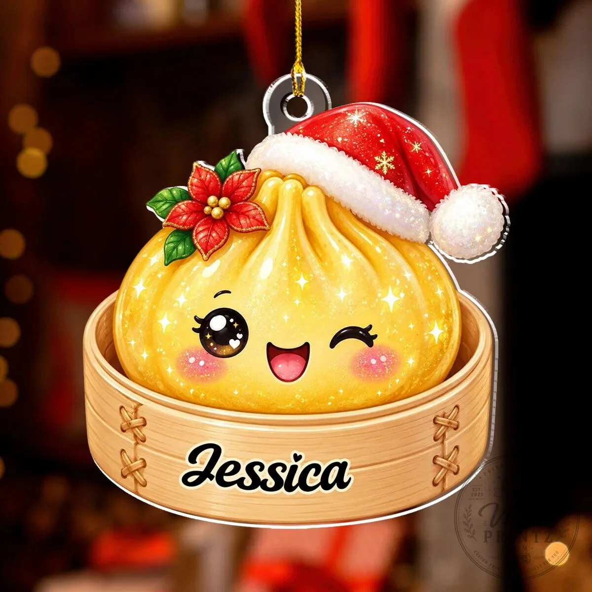Personalized Dumpling Christmas Tree Ornament 12 Personalized Dumpling Christmas Tree Ornament