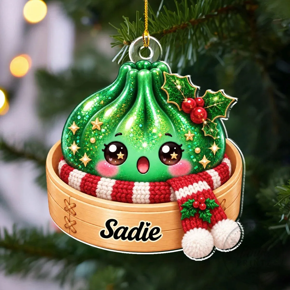 Personalized Dumpling Christmas Tree Ornament 14 Personalized Dumpling Christmas Tree Ornament