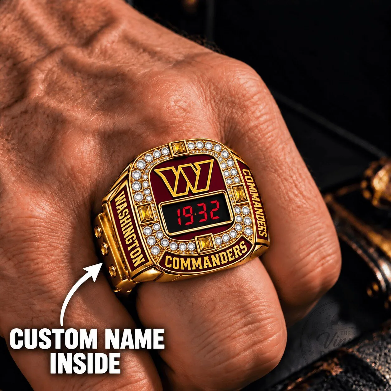 Washington Commanders Football Team Championship Style Ring Custom Name Gift For Fan