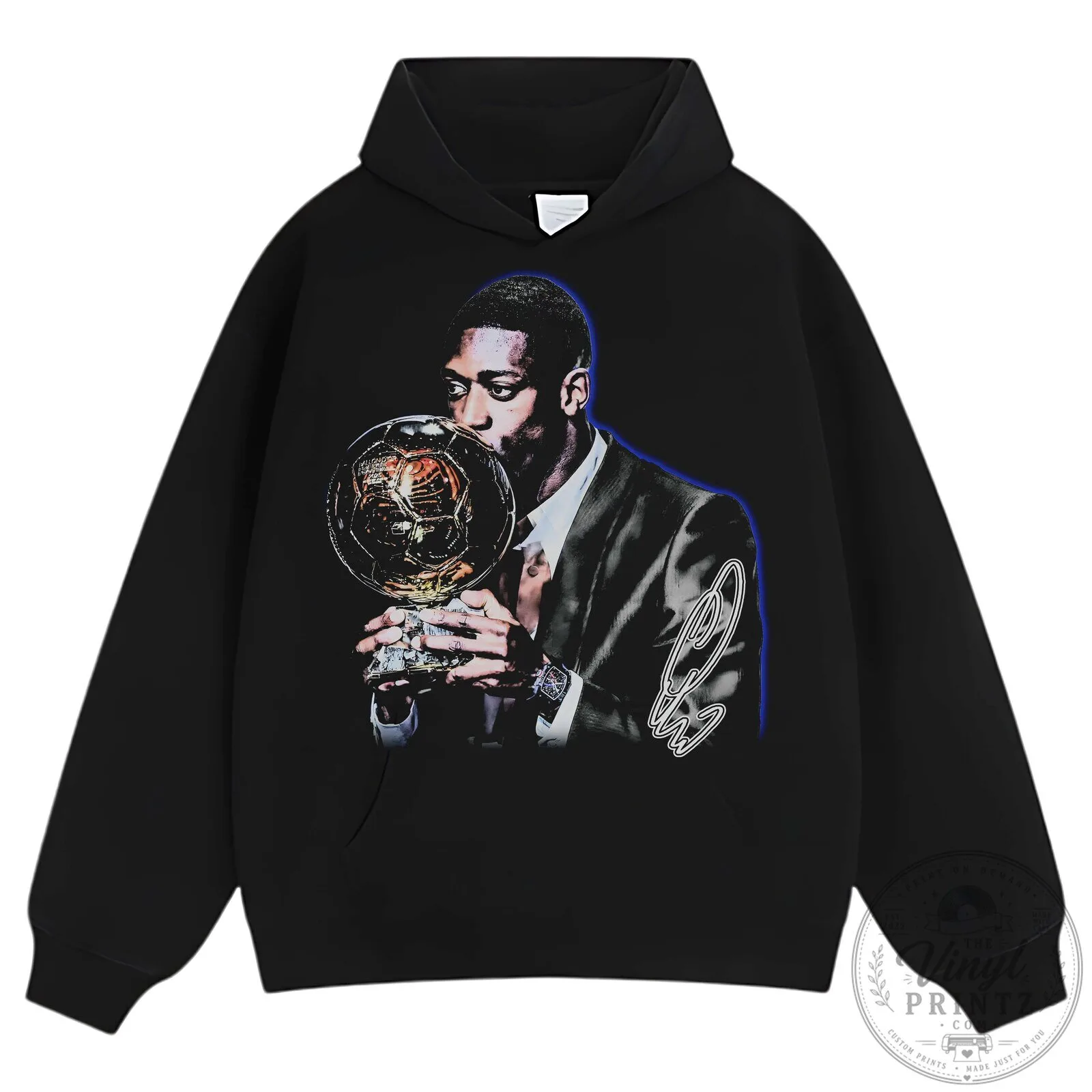Ousmane Dembélé Ballon d'Or Footballer Commemorative T-Shirt 23 Ousmane Dembélé Ballon d