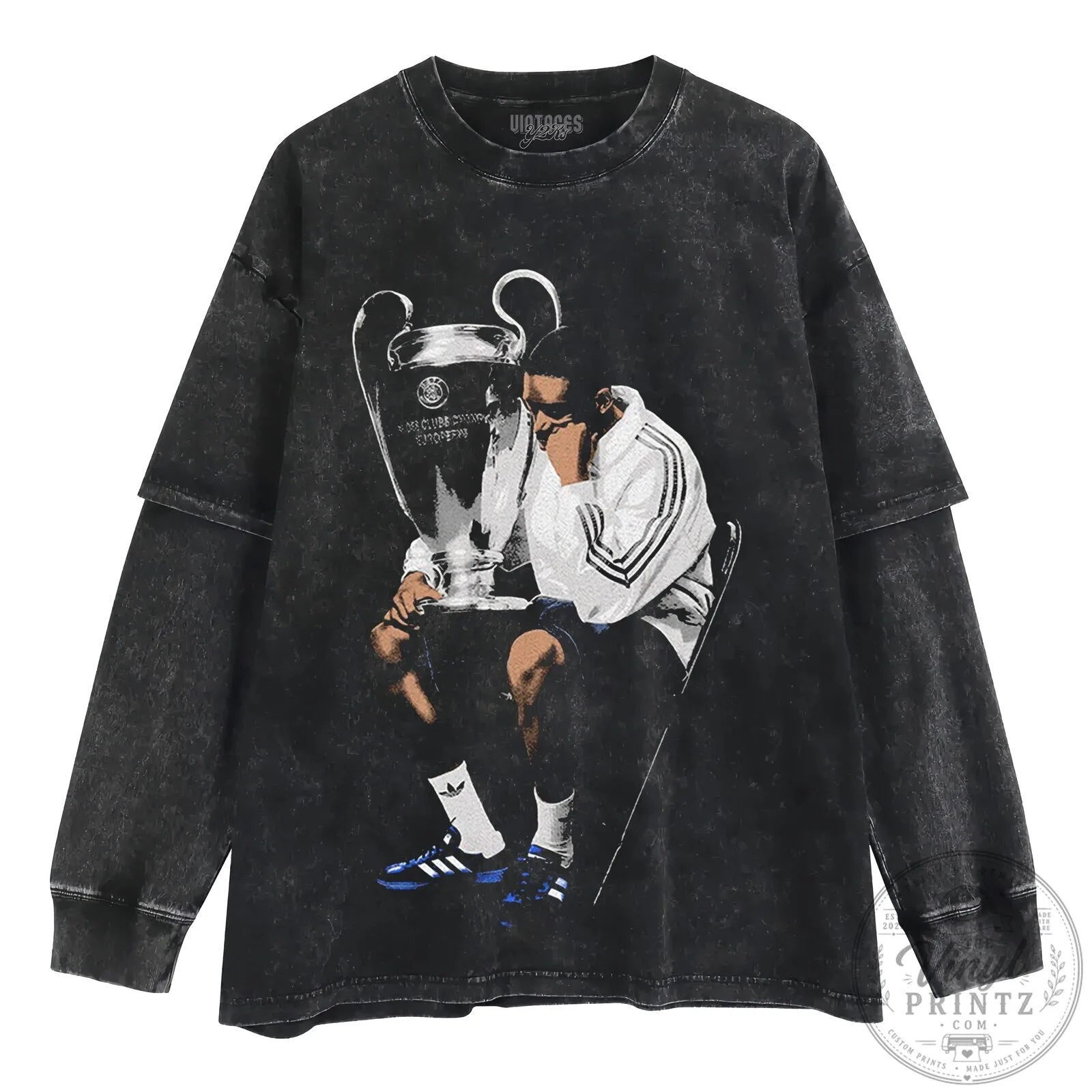 Ousmane Dembele Trophy Layered Long Sleeve T-Shirt 2 Ousmane Dembele Trophy Layered Long Sleeve T-Shirt
