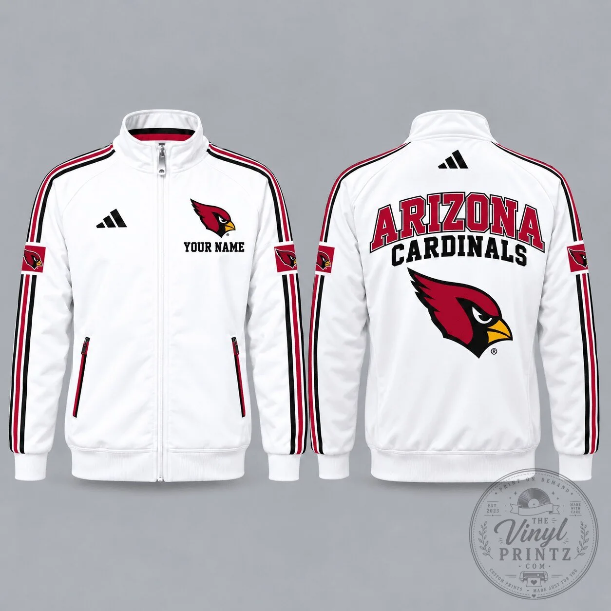 Arizona Cardinals National Football League Personalized Full-Zip Casual Jacket