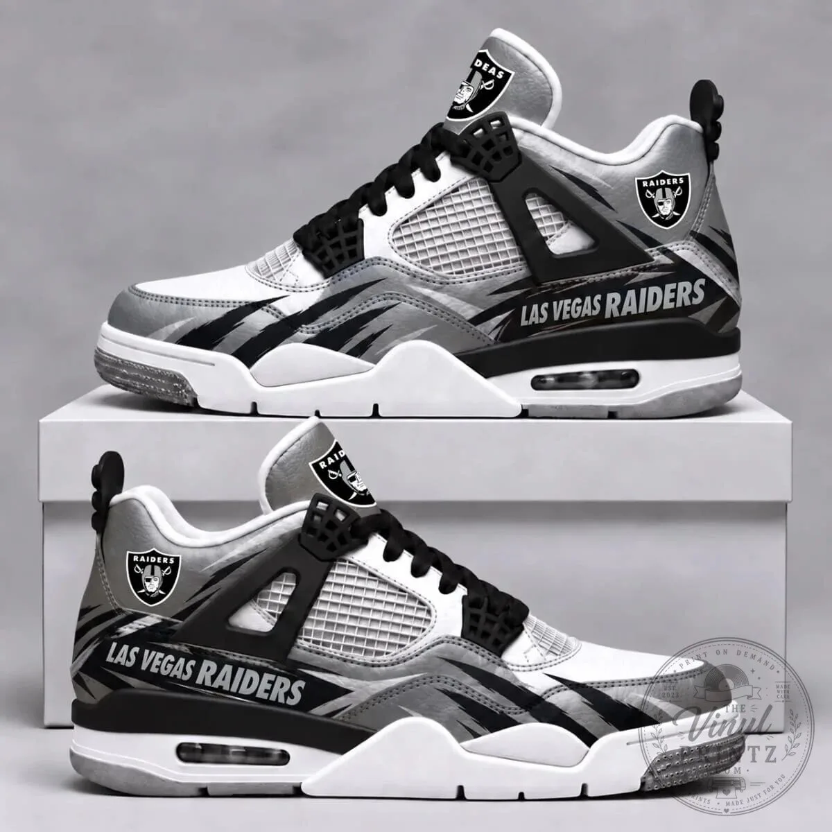 Las Vegas Raiders National Football League Team Fan Shoes Sneakers 1 Las Vegas Raiders National Football League Team Fan Shoes Sneakers