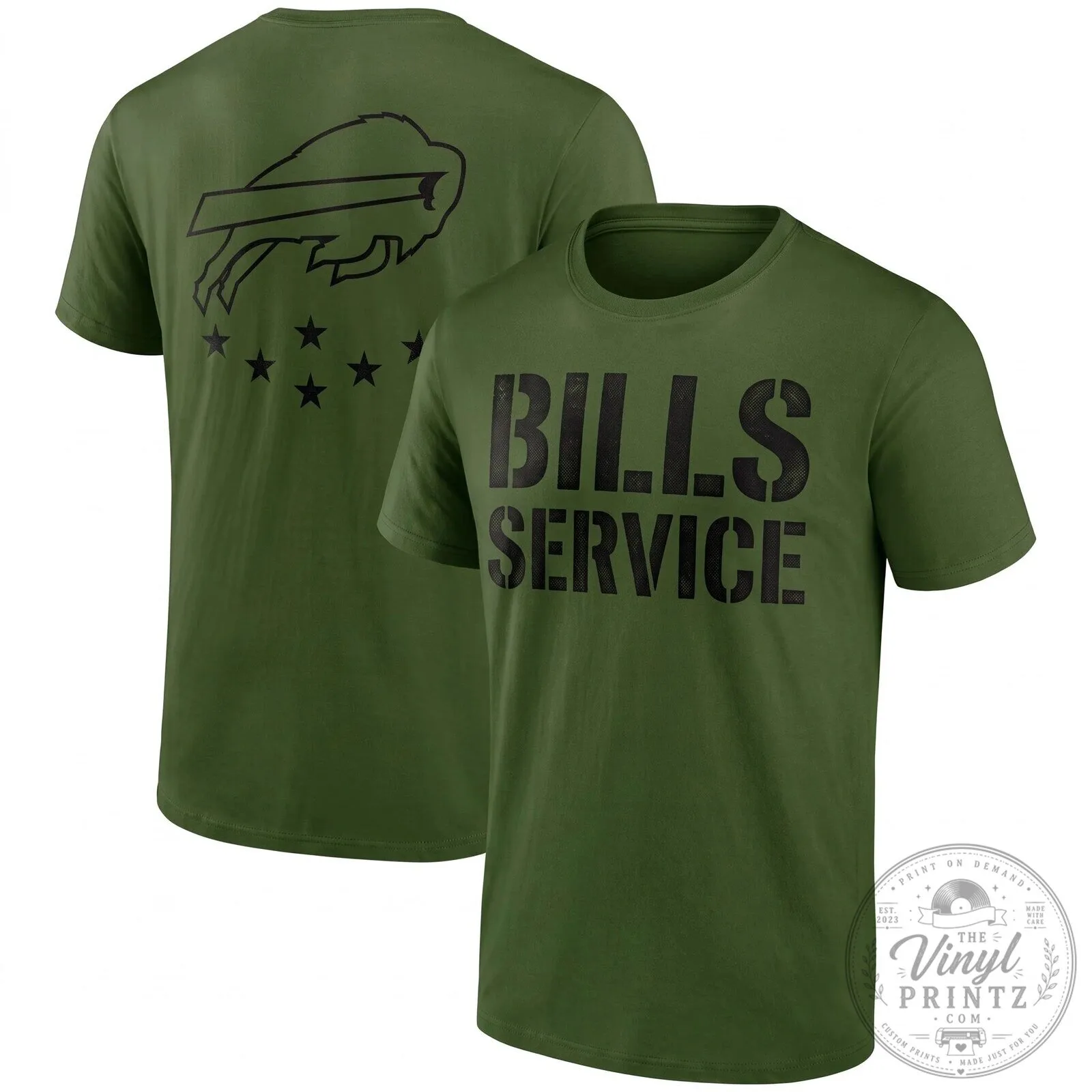 Buffalo Bills Salute To Service Military Green Graphic T-Shirt