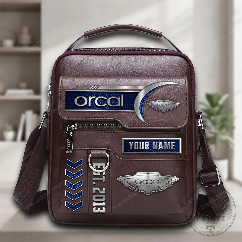 Orcal Personalized Leather Shoulder Bag for Men and Women