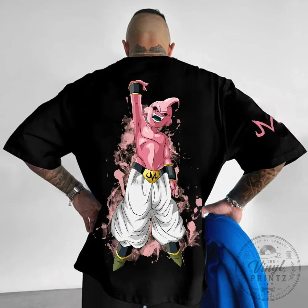 Majin Buu Dragon Ball Z Anime Graphic Streetwear Oversized T-Shirt