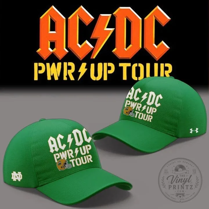 2026 AC/DC Power Up Tour Green Notre Dame Football Baseball Jersey 12 2026 AC/DC Power Up Tour Green Notre Dame Football Baseball Jersey