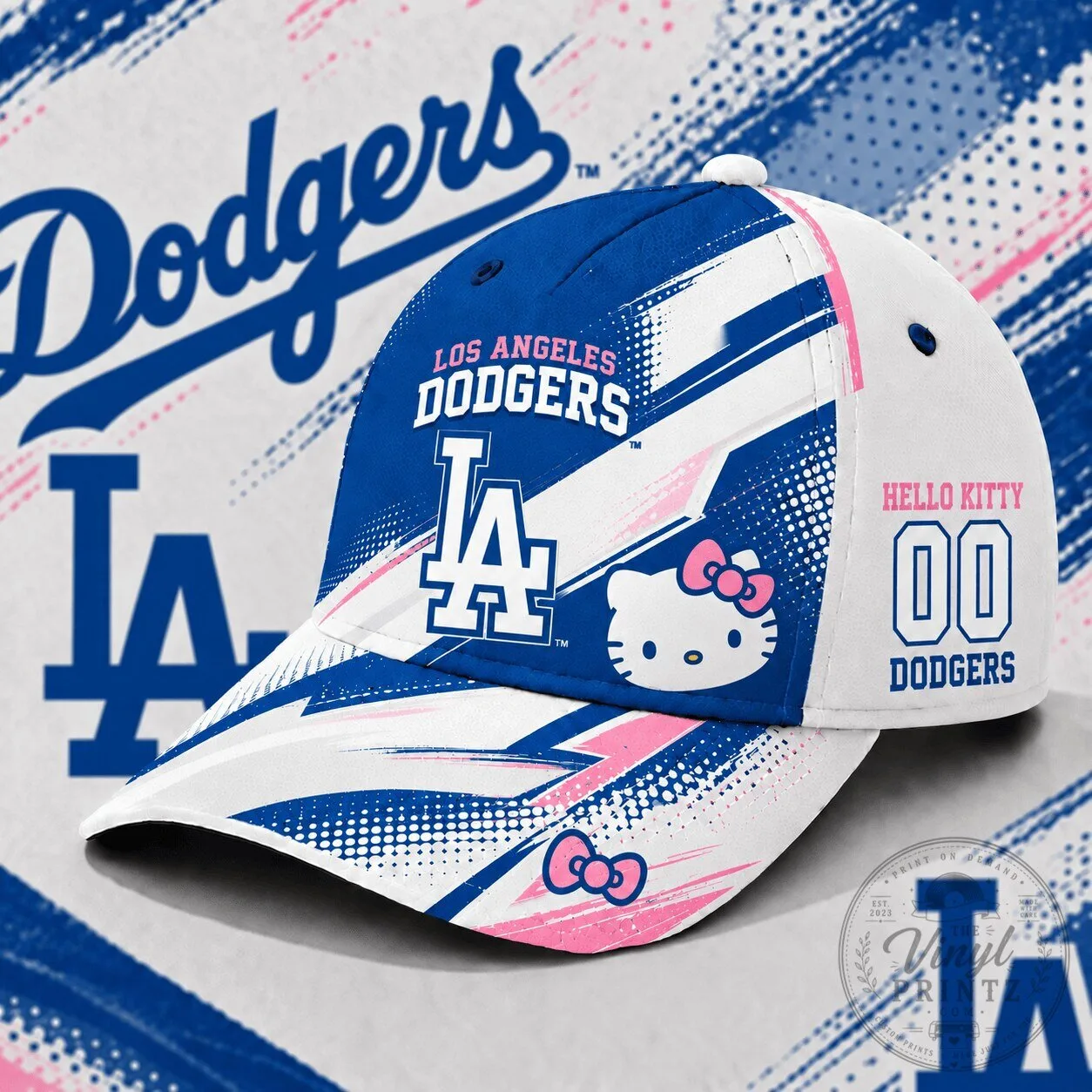 Los Angeles Dodgers Hello Kitty Diamond Rush Baseball Cap Hat
