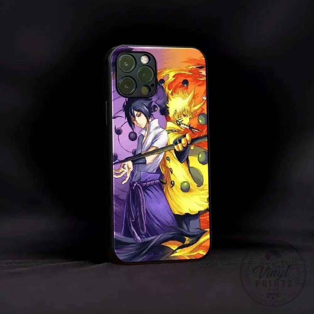 Naruto Uzumaki and Sasuke Uchiha Anime Art Phone Case 78 Naruto Uzumaki and Sasuke Uchiha Anime Art Phone Case