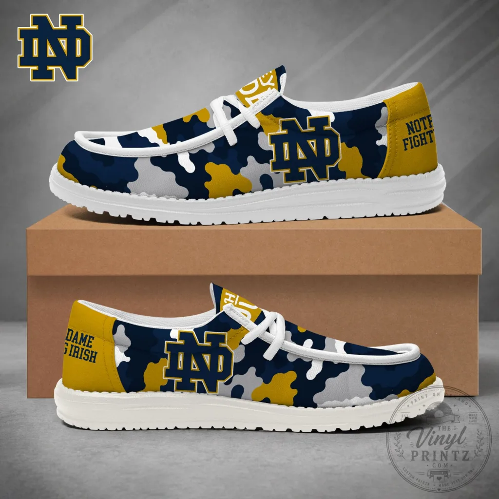 Notre Dame Fighting Irish NCAA Camouflage Game Day Loafer Shoes Notre Dame Fighting Irish NCAA Camouflage Game Day Loafer Shoes