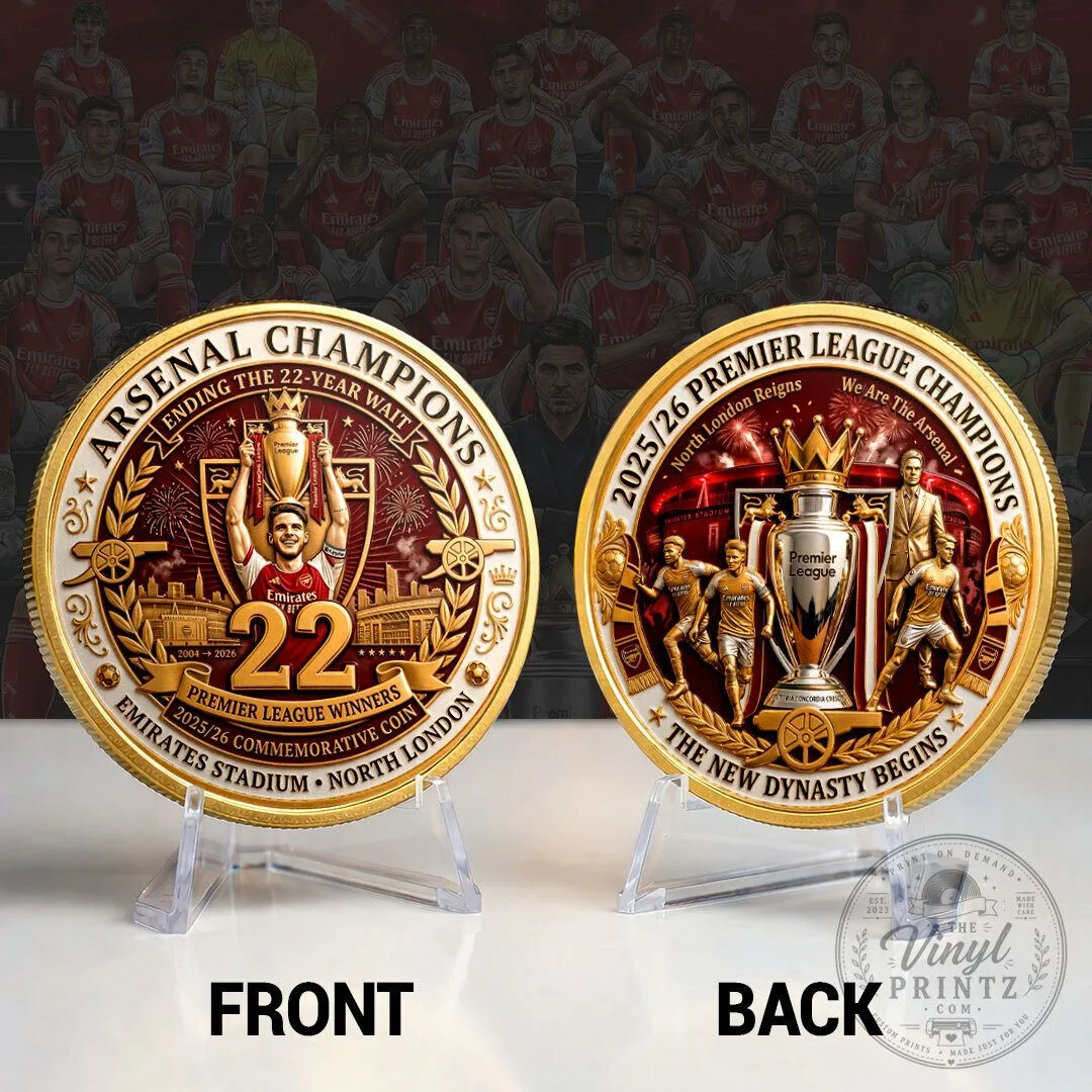 Commemorative Coin for 2025-2026 Premier League Champions Arsenal Football Club