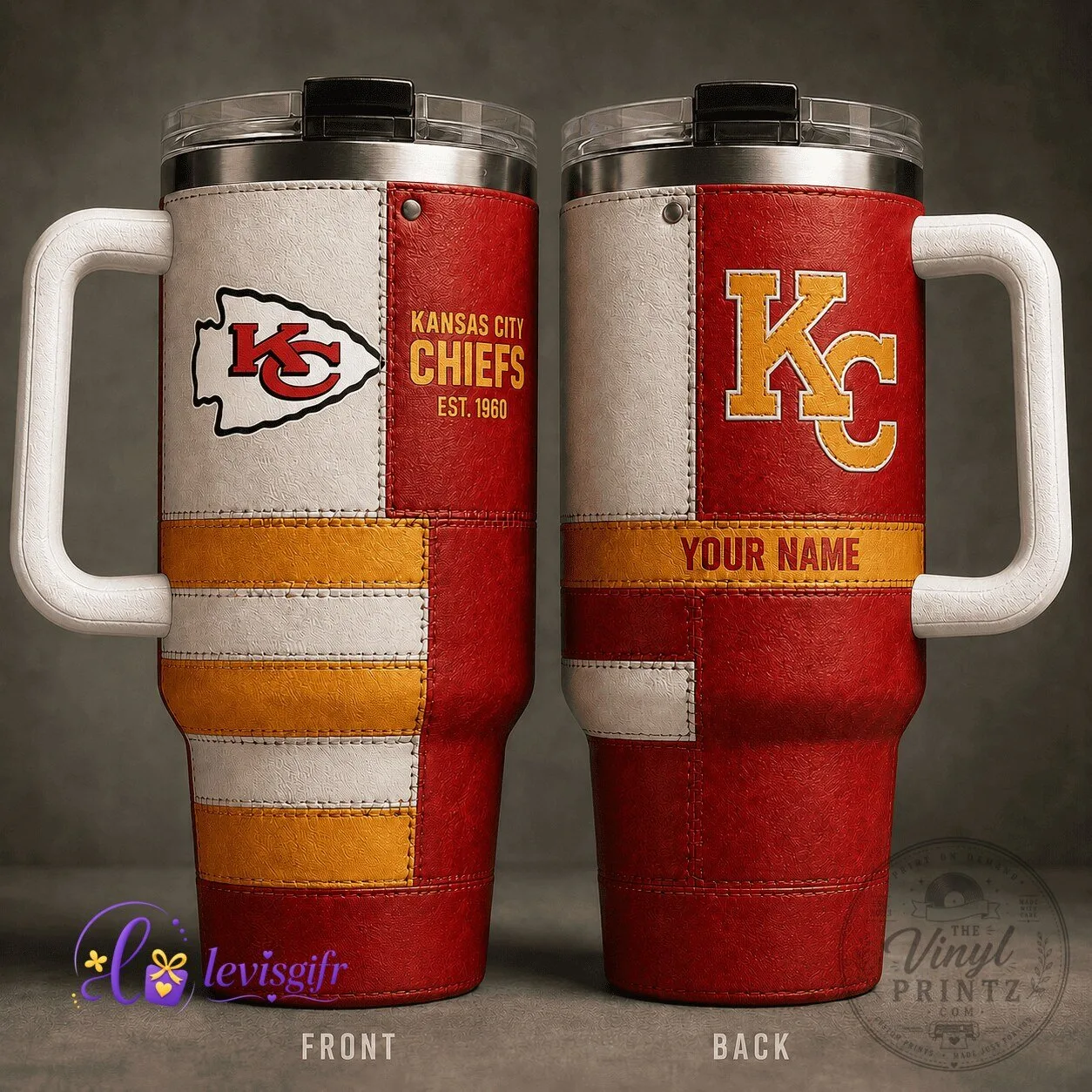Kansas City Chiefs Football Team Personalized Insulated Tumbler