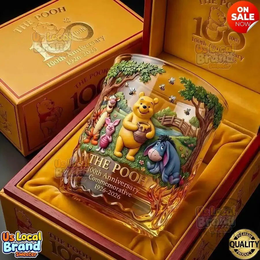 Winnie The Pooh 100th Anniversary 1926-2026 Whiskey Glass 8 Winnie The Pooh 100th Anniversary 1926-2026 Whiskey Glass