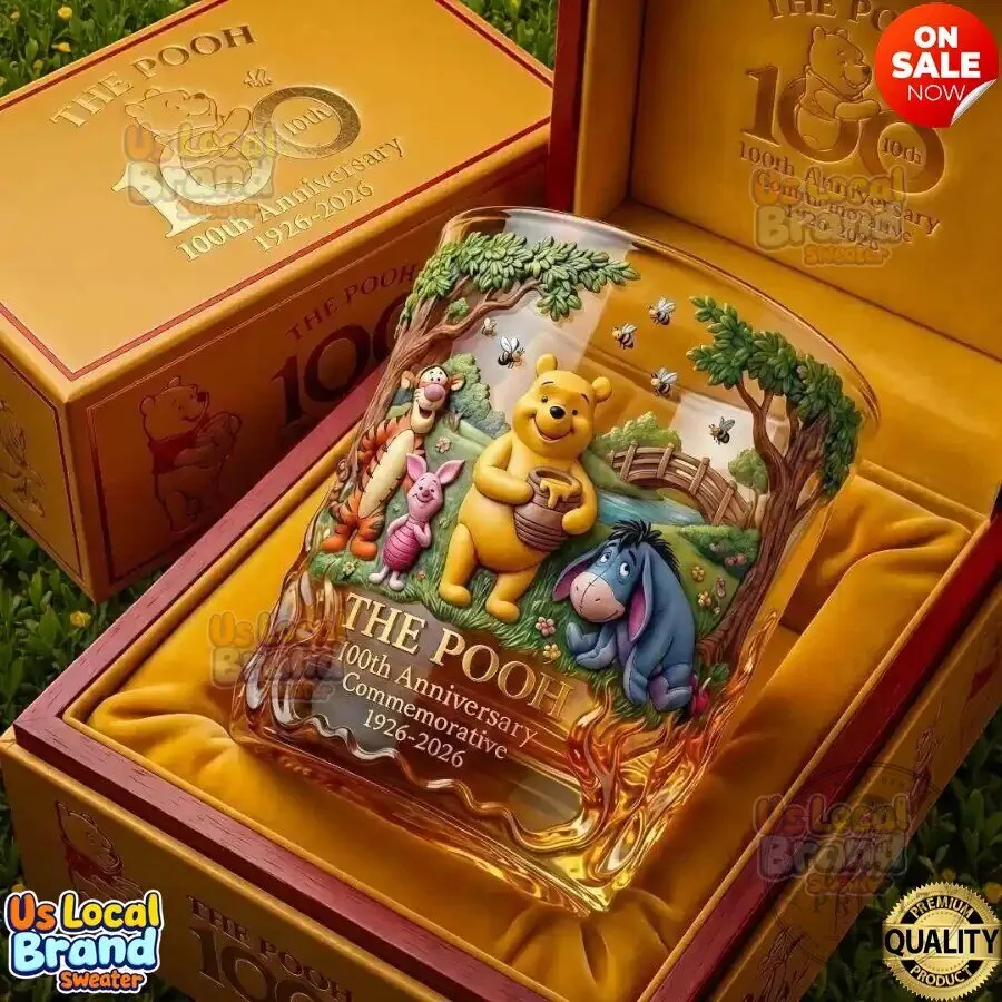 Winnie The Pooh 100th Anniversary 1926-2026 Whiskey Glass 9 Winnie The Pooh 100th Anniversary 1926-2026 Whiskey Glass