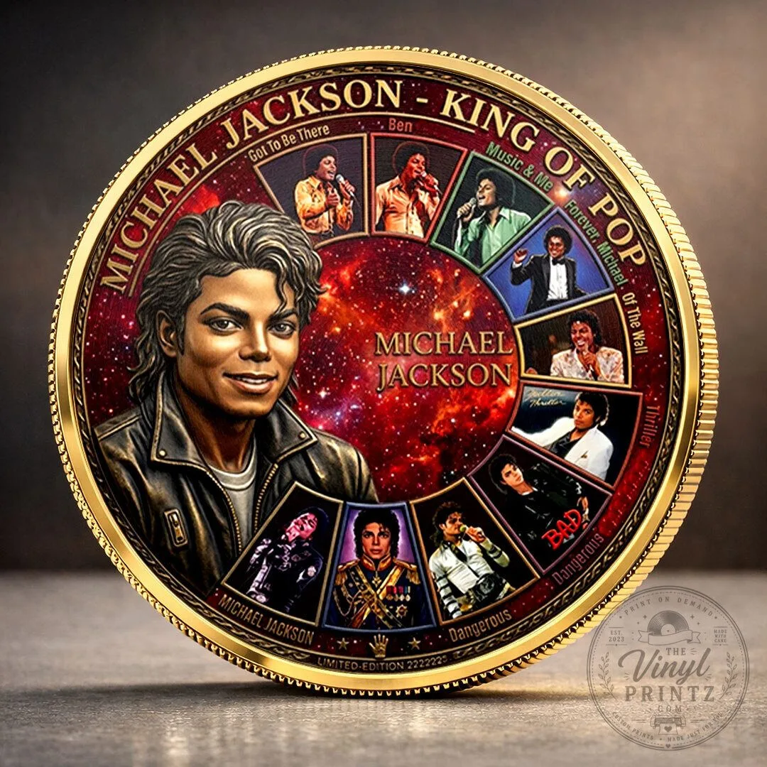 Michael Jackson King of Pop Commemorative Gold Plated Collectible Coin