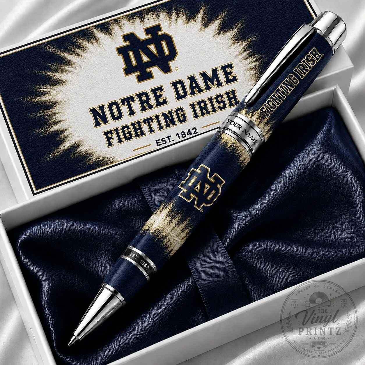 Notre Dame Fighting Irish Custom Name Ballpoint Pen Gift for Fans
