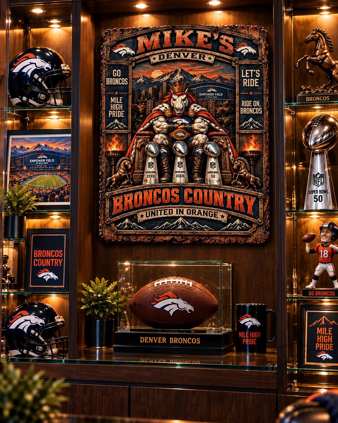 Denver Broncos Football Team Super Bowl Wins Wooden Wall Art Plaque 9 Denver Broncos Football Team Super Bowl Wins Wooden Wall Art Plaque