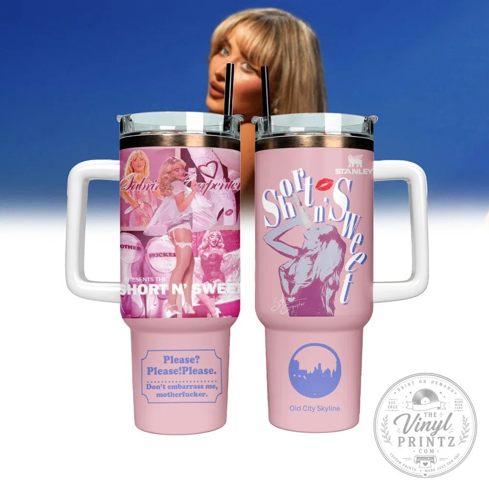 Sabrina Carpenter Short N Sweet Album Pink Tumbler