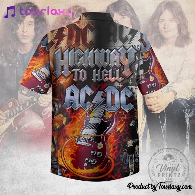 ACDC Highway to Hell Album Cover Art Rock Band Hawaiian Shirt 9 ACDC Highway to Hell Album Cover Art Rock Band Hawaiian Shirt