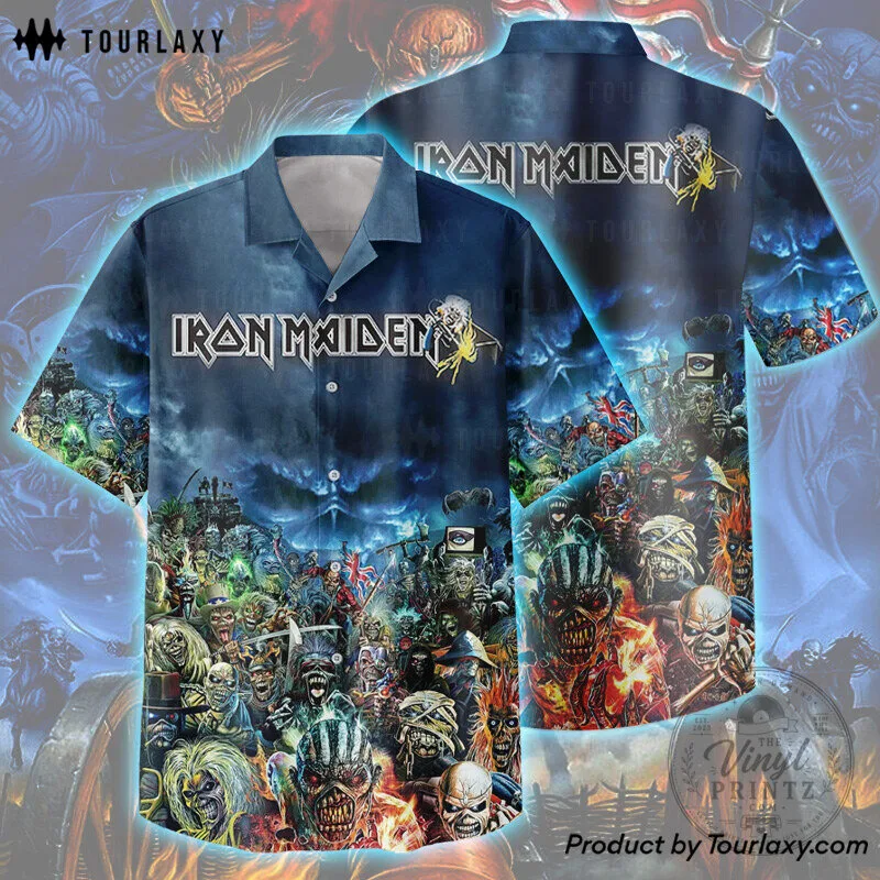 Iron Maiden Run For Your Lives Heavy Metal Band Hawaiian Shirt