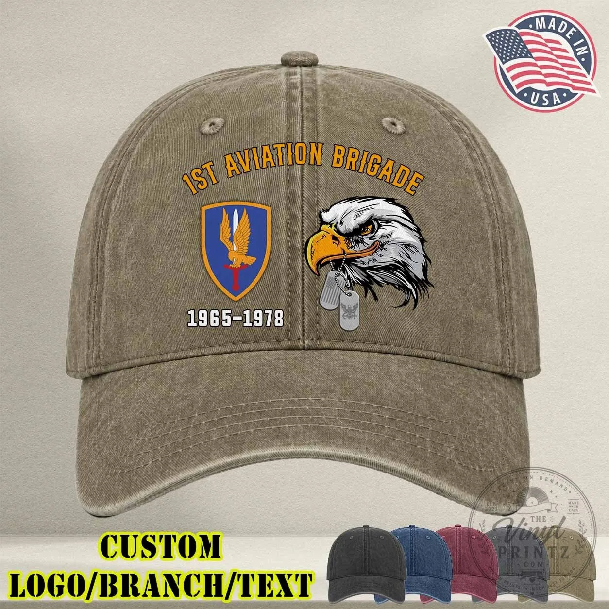 First Aviation Brigade United States Army Veteran Baseball Cap Hat