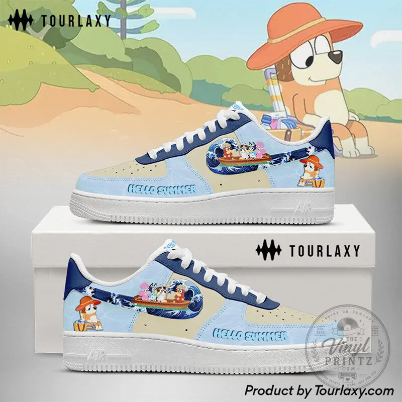 Bluey Cartoon Hello Summer Custom Air Force 1 Shoes