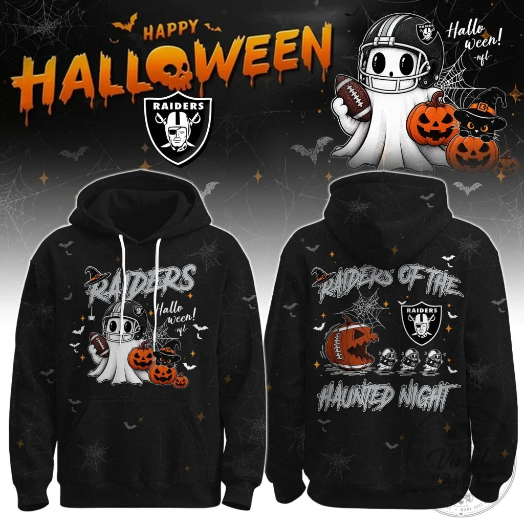 Las Vegas Raiders Halloween Ghost Football Player Haunted Night Hoodie Las Vegas Raiders Halloween Ghost Football Player Haunted Night Hoodie