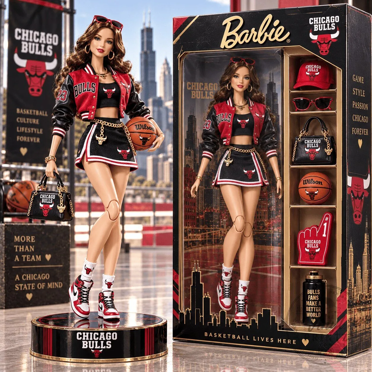 Barbie Chicago Bulls Basketball Collectible Fashion Doll
